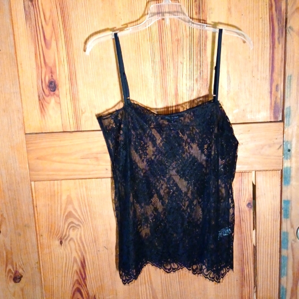 Black Sheer Lace Camisole M